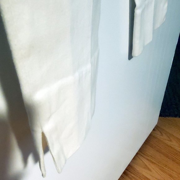 Eric Casual Dress Biz Casual White Side Zipper Stretch White Pants 10 - Picture 6 of 9